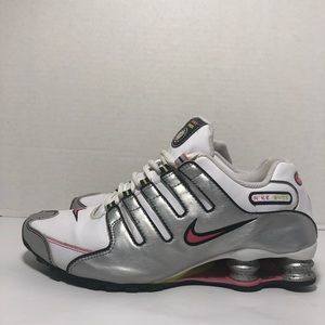 Nike Shox NZ SL womens running shoes sz 8.5 white pink silver 366571-161 sneaker